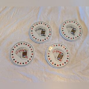 2/30$ Playing Card Round Coasters - Set of 4